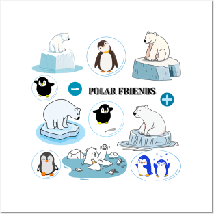 The Polar Bear and the Penguin Posters and Art